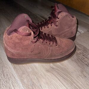Nike Burgundy Suede Sneakers